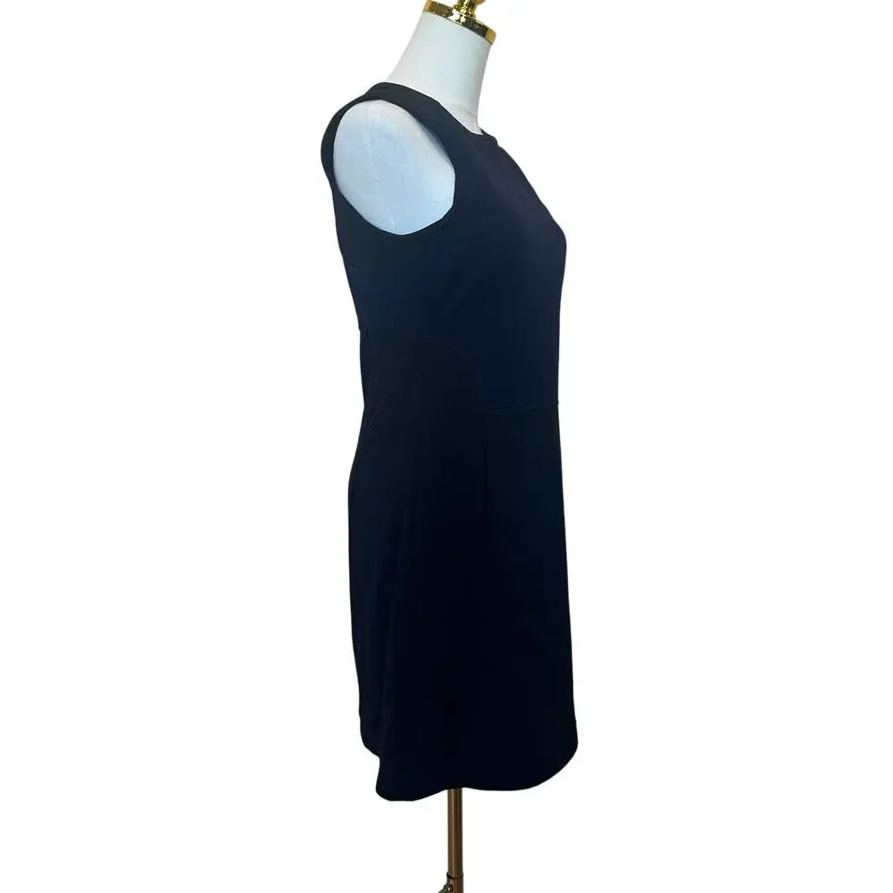 KaufmanFranco Navy Blue Black Mini Sheath Dress Size 4 Career Work Designer $400 - Picture 7 of 9